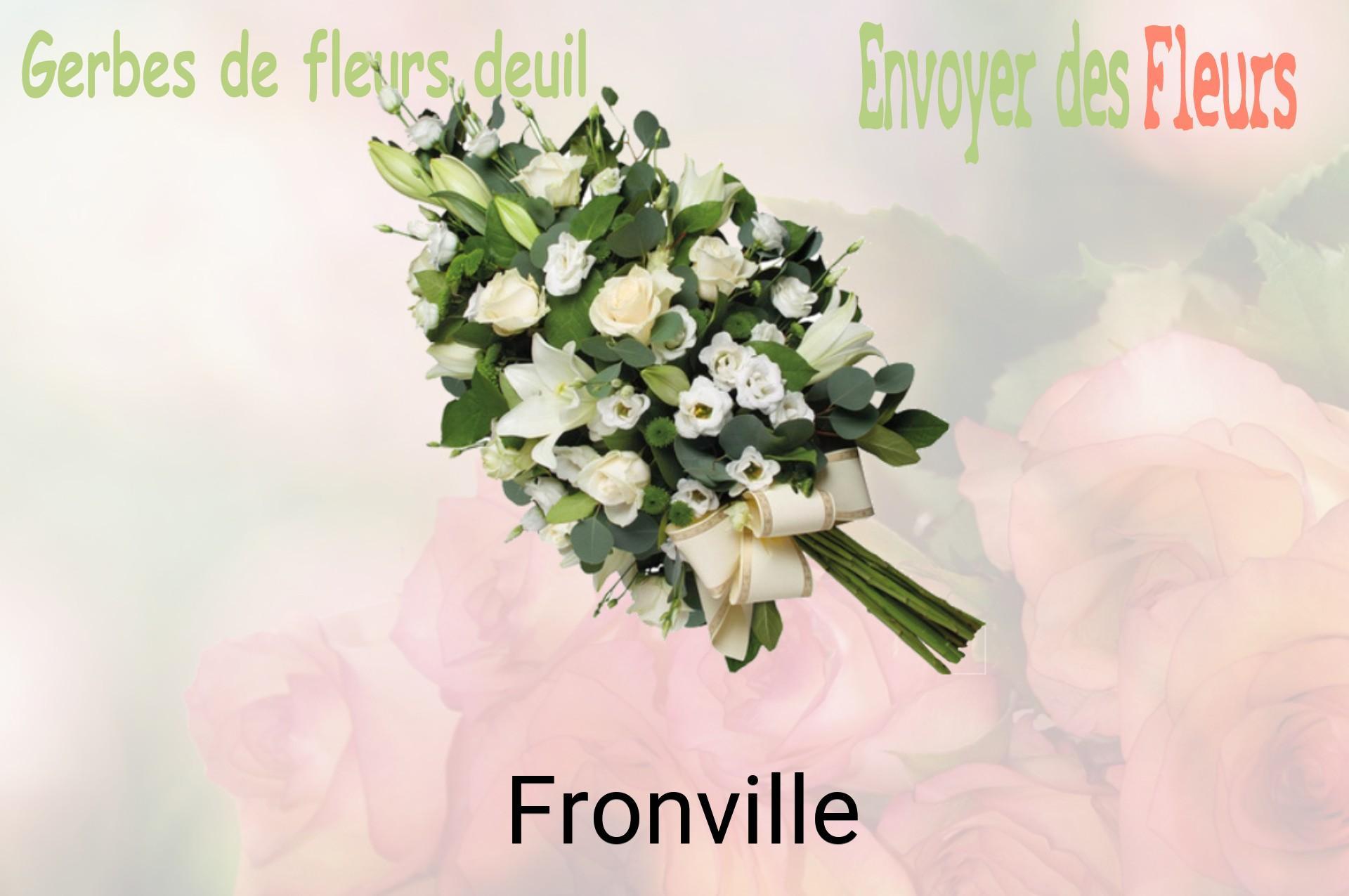 Gerbe de fleurs de deuil livrée à Fronville